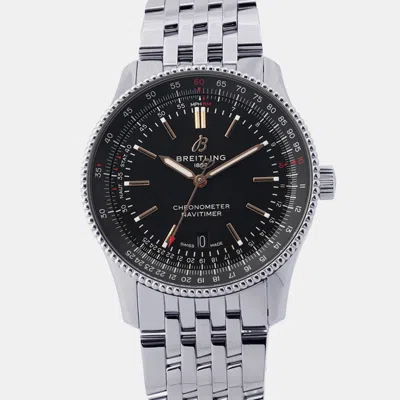 Pre-owned Breitling Navitimer A17326241b1a1 Black Stainless Steel Automatic Men's Watches 41mm