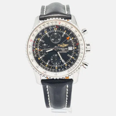 Pre-owned Breitling Navitimer A2432212 Automatic Black Stainless Steel Men's Wristwatch 46 Mm