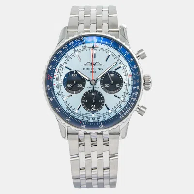 Pre-owned Breitling Navitimer Ab0138 Automatic Blue Stainless Steel Men's Wristwatch 43 Mm