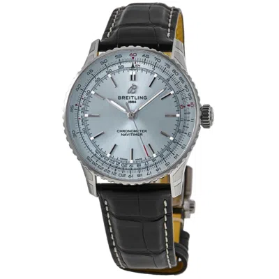 Breitling Navitimer Automatic 41 Blue Dial Leather Strap Men's Watch A17329171c1p1 In Black