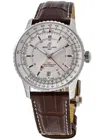 Breitling Navitimer Automatic 41 Gmt Beige Dial Brown Leather Strap Men's Watch A32310211g1p1 In Beige