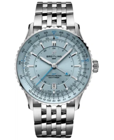 Pre-owned Breitling Navitimer Automatic 41 Gmt Blue Dial Men's Watch A32310171c1a1