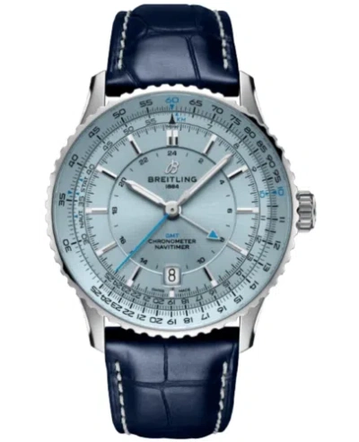 Pre-owned Breitling Navitimer Automatic 41 Gmt Blue Dial Men's Watch A32310171c1p1