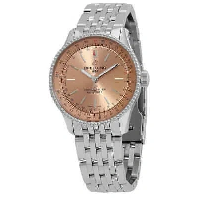 Pre-owned Breitling Navitimer Automatic Chronometer Cooper Dial Ladies Watch A17395201k1a1