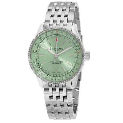 Pre-owned Breitling Navitimer Automatic Chronometer Green Dial Unisex Watch A17395361l1a1