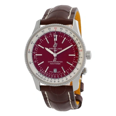 Breitling Navitimer Automatic Chronometer Red Dial Men's Watch A173265a1k1p1 In Brown