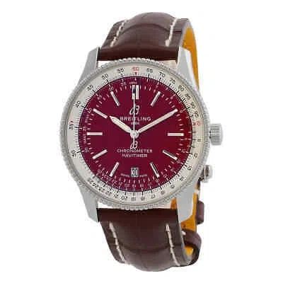 Pre-owned Breitling Navitimer Automatic Chronometer Red Dial Men's Watch A173265a1k1p1