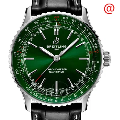 Breitling Navitimer Automatic Green Dial Men's Watch A17329371l1p1 In Green/silver Tone/black
