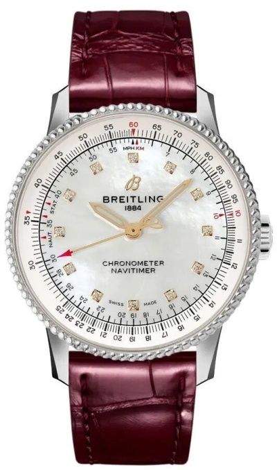 Pre-owned Breitling Navitimer Automatic Steel Womens Dress Watch Buy On Sale Online