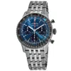 Breitling Navitimer B01 Chronograph 41 Automatic Blue Dial Steel Men's Watch Ab0139241c1a1 In Metallic