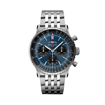 Pre-owned Breitling Navitimer B01 Chronograph 41 Bue Dial Stainless Steel Ab0139241c1a1