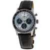 Breitling Navitimer B01 Chronograph 41 Ice Blue Dial Leather Strap Men's Watch Ab0139241c2p1 In Blue