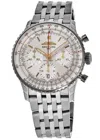Breitling Navitimer B01 Chronograph 41 Silver Dial Steel Men's Watch Ab0139211g1a1 In Silver