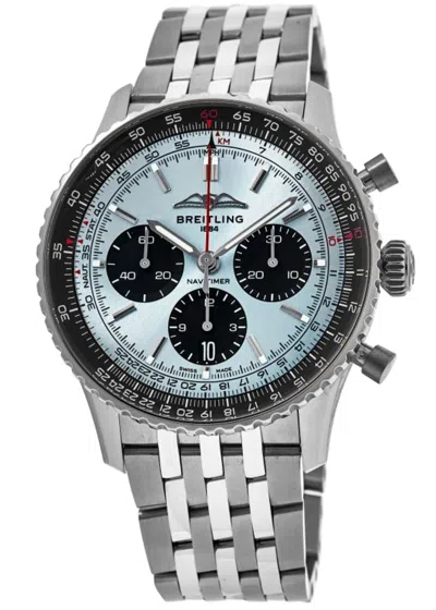 Breitling Navitimer B01 Chronograph 43 Automatic Ice Blue Dial Steel Men's Watch Ab0138241c1a1