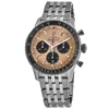 Breitling Navitimer B01 Chronograph 43 Copper Dial Steel Men's Watch Ab0138241k1a1 In Multi