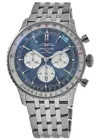 Breitling Navitimer B01 Chronograph 46 Blue Dial Steel Men's Watch Ab0137211c1a1 In Blue