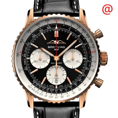 Breitling Navitimer B01 Chronograph Automatic Black Dial Men's Watch Rb0138211b1p1 In Black / Gold / Gold Tone / Rose / Rose Gold / Rose Gold Tone