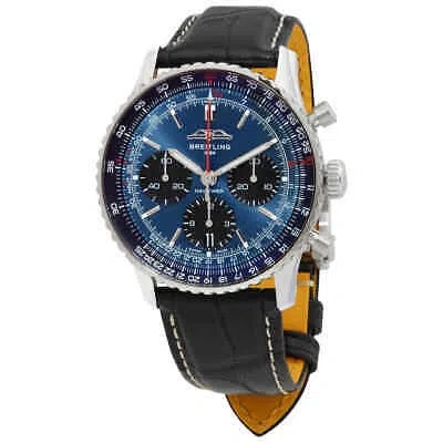 Pre-owned Breitling Navitimer B01 Chronograph Automatic Chronometer Blue Dial Men's Watch