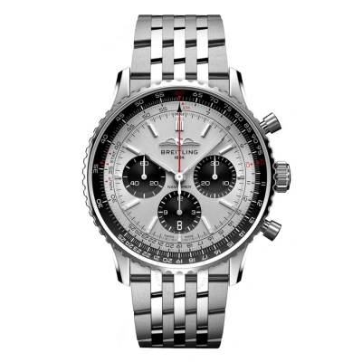 Breitling Navitimer B01 Chronograph Automatic Silver Dial Men's Watch Ab0138241g1a1 In Black / Silver