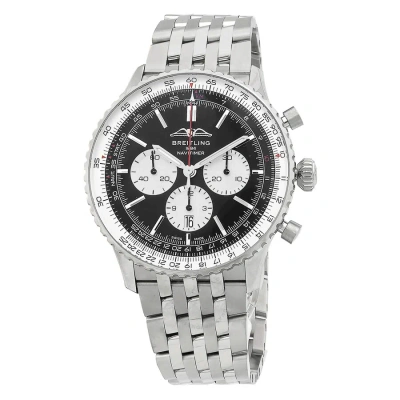 Breitling Navitimer Chronograph Automatic Chronometer Black Dial Men's Watch Ab0137211b1a1 In Black / Silver