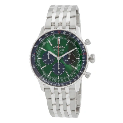 Breitling Navitimer Chronograph Automatic Chronometer Green Dial Men's Watch Ab0137241l1a1