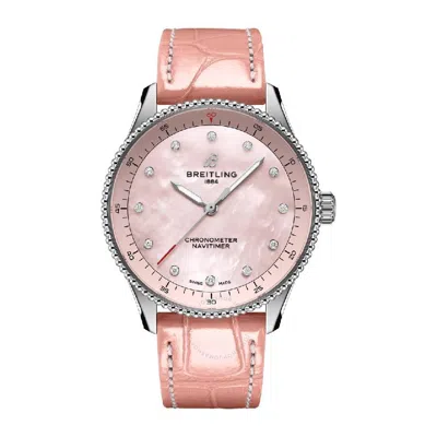 Breitling Navitimer Quartz Diamond Ladies Watch A77320d91k1p1 In Pink