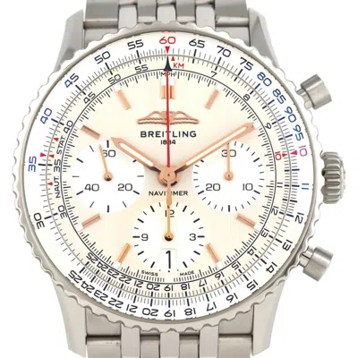 Pre-owned Breitling Navitimer Stainless Steel Wristwatch ()