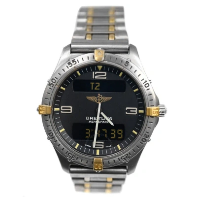 Breitling Aerospace Perpetual Alarm Chronograph Quartz Analog-digital Chronometer Black Di In Metallic