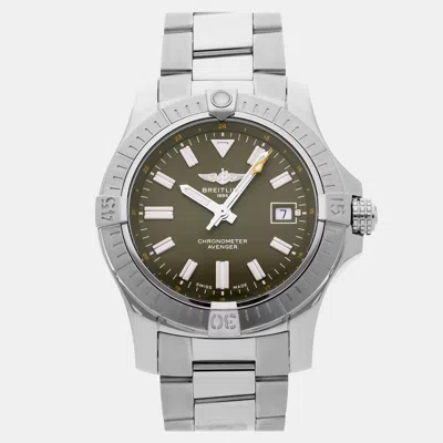 Pre-owned Breitling Avenger A17318101l1x1 43 Mm In Green