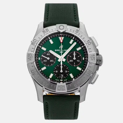 Pre-owned Breitling Avenger B01 Chronograph Ab0146101l1x1 In Green