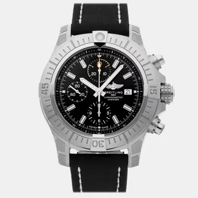 Pre-owned Breitling Avenger Chronograph A13317101b1x1 Automatic Black Stainless Steel Men's Wristwat