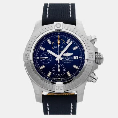 Pre-owned Breitling Avenger Chronograph A13317101c1x1 In Blue