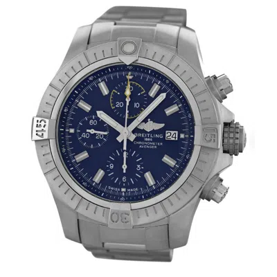Breitling Avenger Chronograph Automatic Chronometer Blue Dial Men's Watch A13317 In Metallic