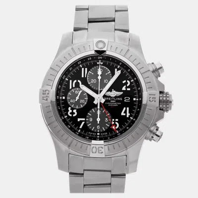 Pre-owned Breitling Avenger Chronograph Gmt A24315101b1a1 In Black