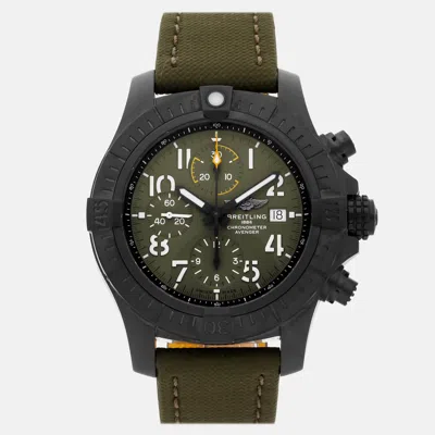 Pre-owned Breitling Avenger Chronograph Night Mission V13317101l1x1 In Green
