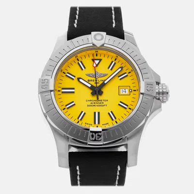 Pre-owned Breitling Avenger Seawolf A17319101i1x1 In Yellow