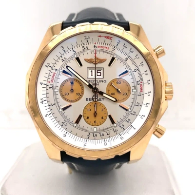 Breitling Bentley Chronograph Automatic Chronometer Silver Dial Men's Watch H44363 In Gold
