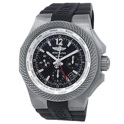 Breitling Bentley Gmt Chronograph Automatic Chronometer Black Dial Men's Watch Eb0433