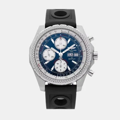 Pre-owned Breitling Bentley Gt Chronograph A1336313/c649 44 Mm In Blue