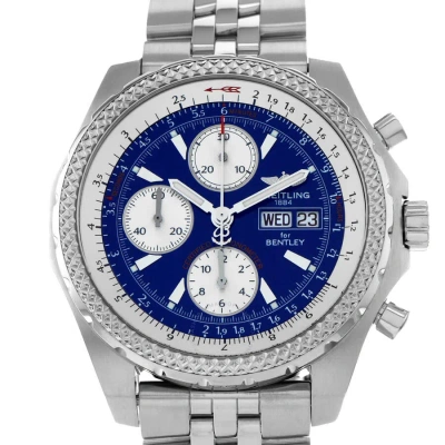 Breitling Bentley Gt Chronograph Automatic Chronometer Blue Dial Men's Watch A13363