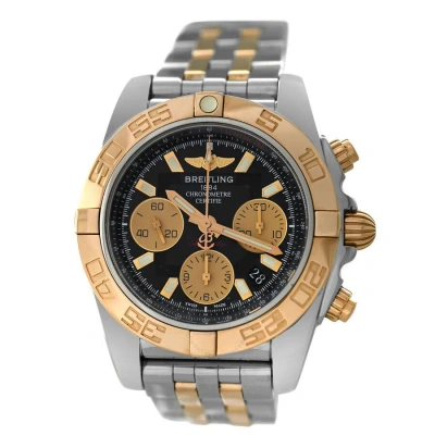Breitling Chronomat 41 Chronograph Automatic Chronometer Black Dial Men's Watch Cb0140 In Two Tone  / Black / Gold / Gold Tone / Rose / Rose Gold / Rose Gold Tone