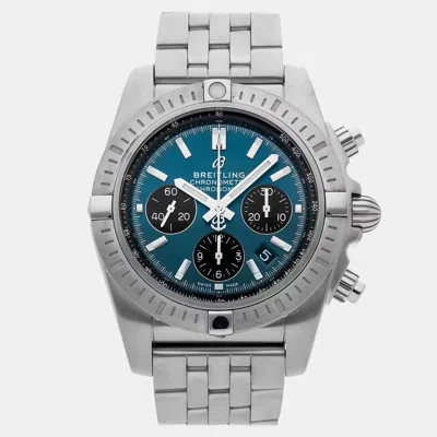 Pre-owned Breitling Chronomat B01 Chronograph Ab0115101c1a1 Automatic 44 Mm In Blue