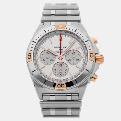 Pre-owned Breitling Chronomat B01 Ib0134101g1a1 42 Mm In Silver