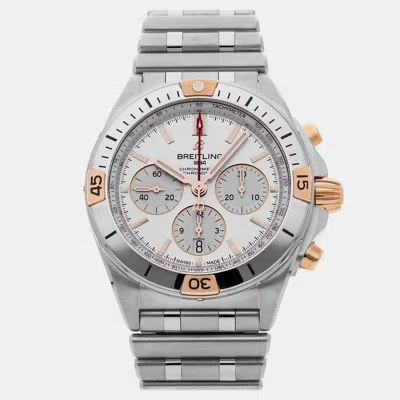 Pre-owned Breitling Chronomat B01 Ib0134101g1a1 42 Mm In Silver