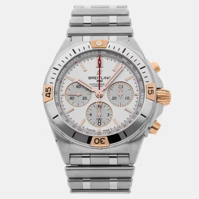 Pre-owned Breitling Chronomat B01 Ib0134101g1a1 In Silver