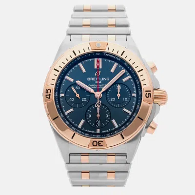 Pre-owned Breitling Chronomat B01 Men's Watch Automatic 42 Mm In Blue