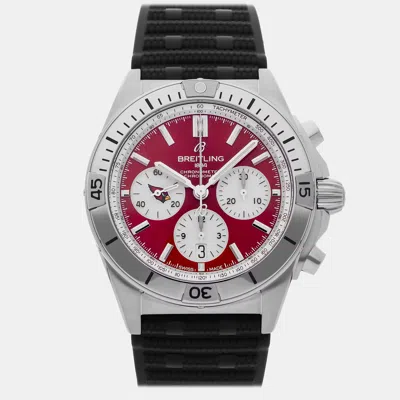 Pre-owned Breitling Chronomat B01 Nfl Arizona Cardinals Ab01342b1k6s1 In Red
