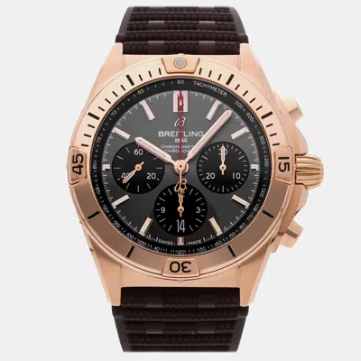 Pre-owned Breitling Chronomat B01 Rb0134101b1s1 42 Mm In Gray