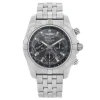 BREITLING PRE-OWNED BREITLING CHRONOMAT CHRONOGRAPH AUTOMATIC CHRONOMETER BLACK DIAL MEN'S WATCH AB011012/F546