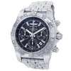 BREITLING PRE-OWNED BREITLING CHRONOMAT CHRONOGRAPH AUTOMATIC CHRONOMETER GREY DIAL MEN'S WATCH AB0110